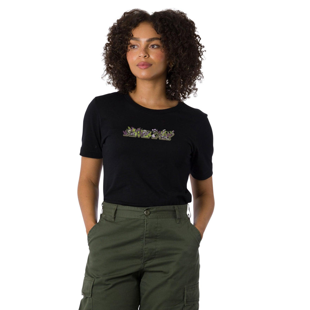 SANTA CRUZ Women's Exhibit Dot Tee Black - Impact Skate