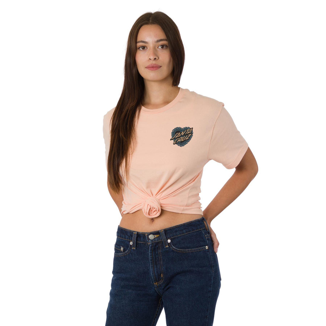 SANTA CRUZ Women's Heart Wreath Relaxed Tee Peachy - Impact Skate