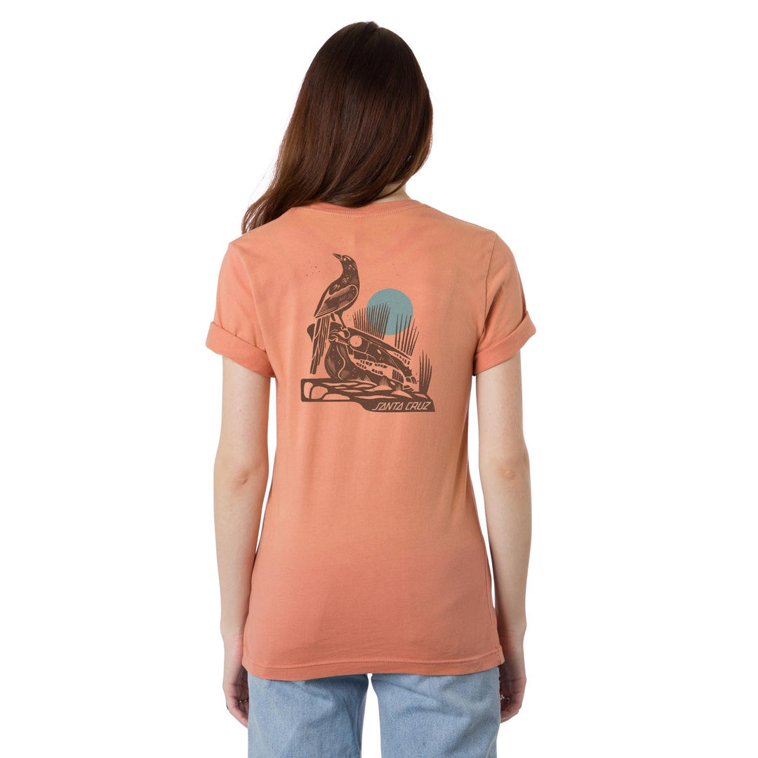 SANTA CRUZ Women's Raven Relaxed Tee Terracotta Fade - Impact Skate