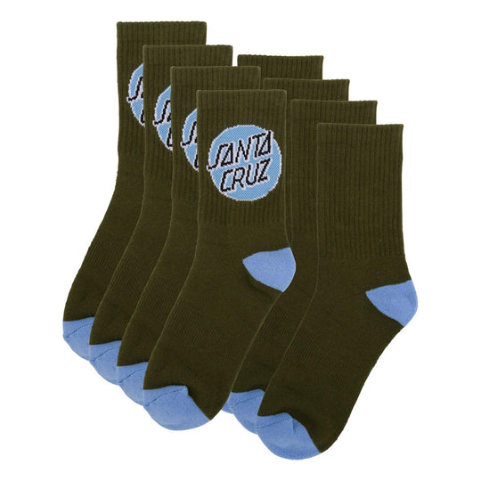 SANTA CRUZ Youth Cruz Crew Socks (4 Pack)