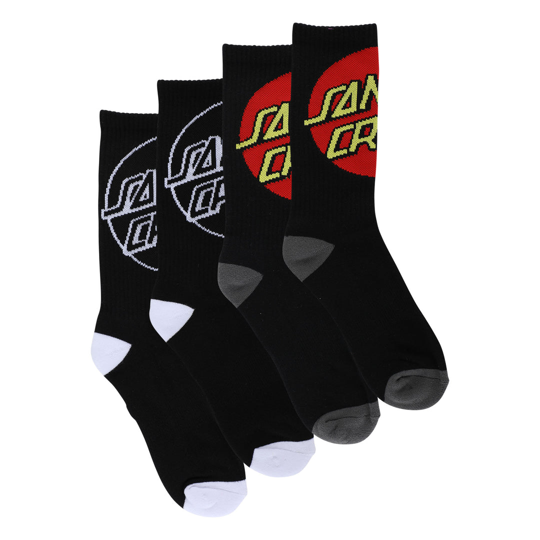 SANTA CRUZ Big Cruz Crew Socks (2 Pack) Black