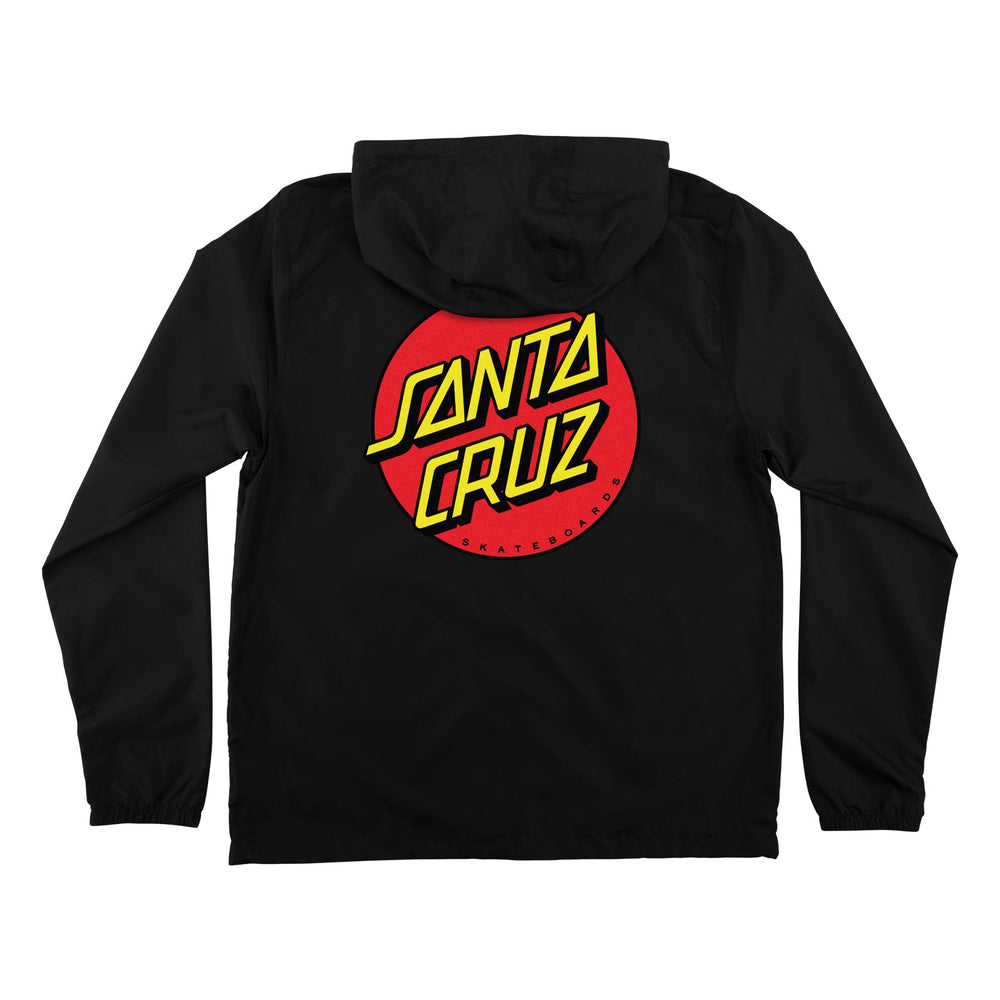 SANTA CRUZ Cruz Hooded Windbreaker Jacket Black