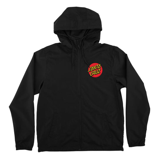 SANTA CRUZ Cruz Hooded Windbreaker Jacket Black