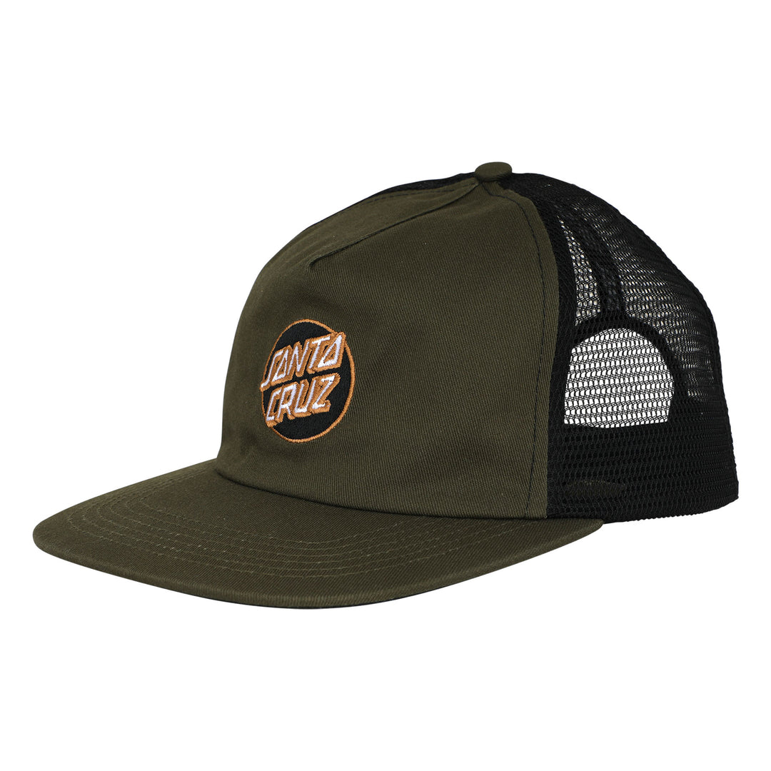 SANTA CRUZ Cruz Embroidered Snapback Hat Olive/Black
