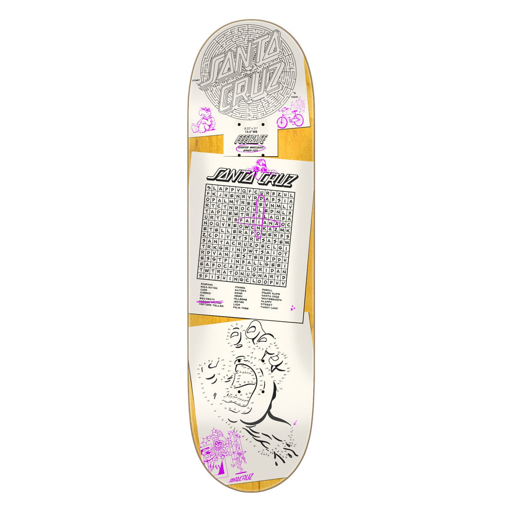SANTA CRUZ Delfino Scribble Feelbase Deck 8.25