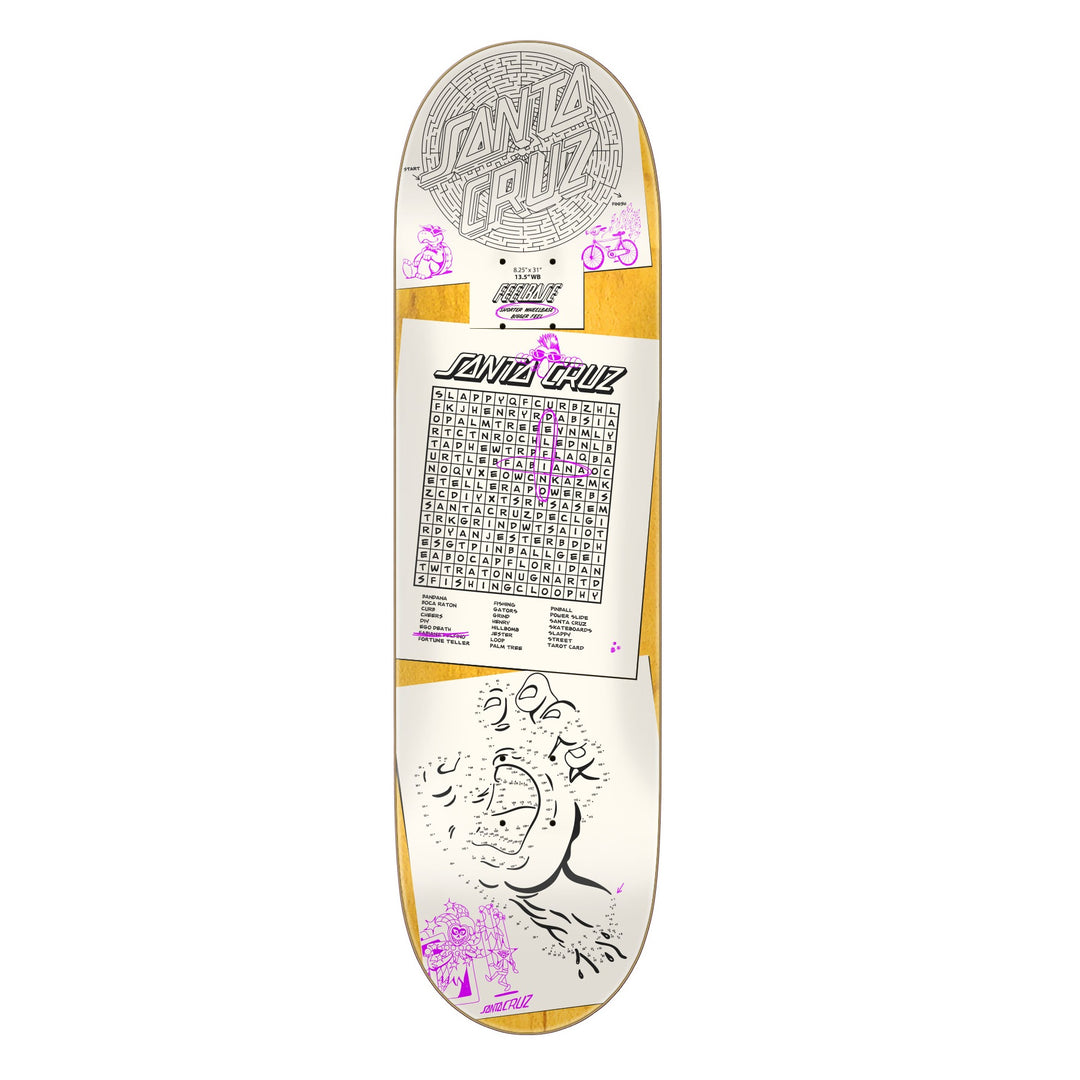 SANTA CRUZ Delfino Scribble Feelbase Deck 8.25