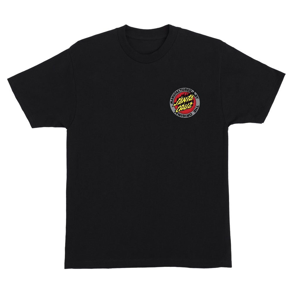 SANTA CRUZ Flamed MFG Dot Tee Black