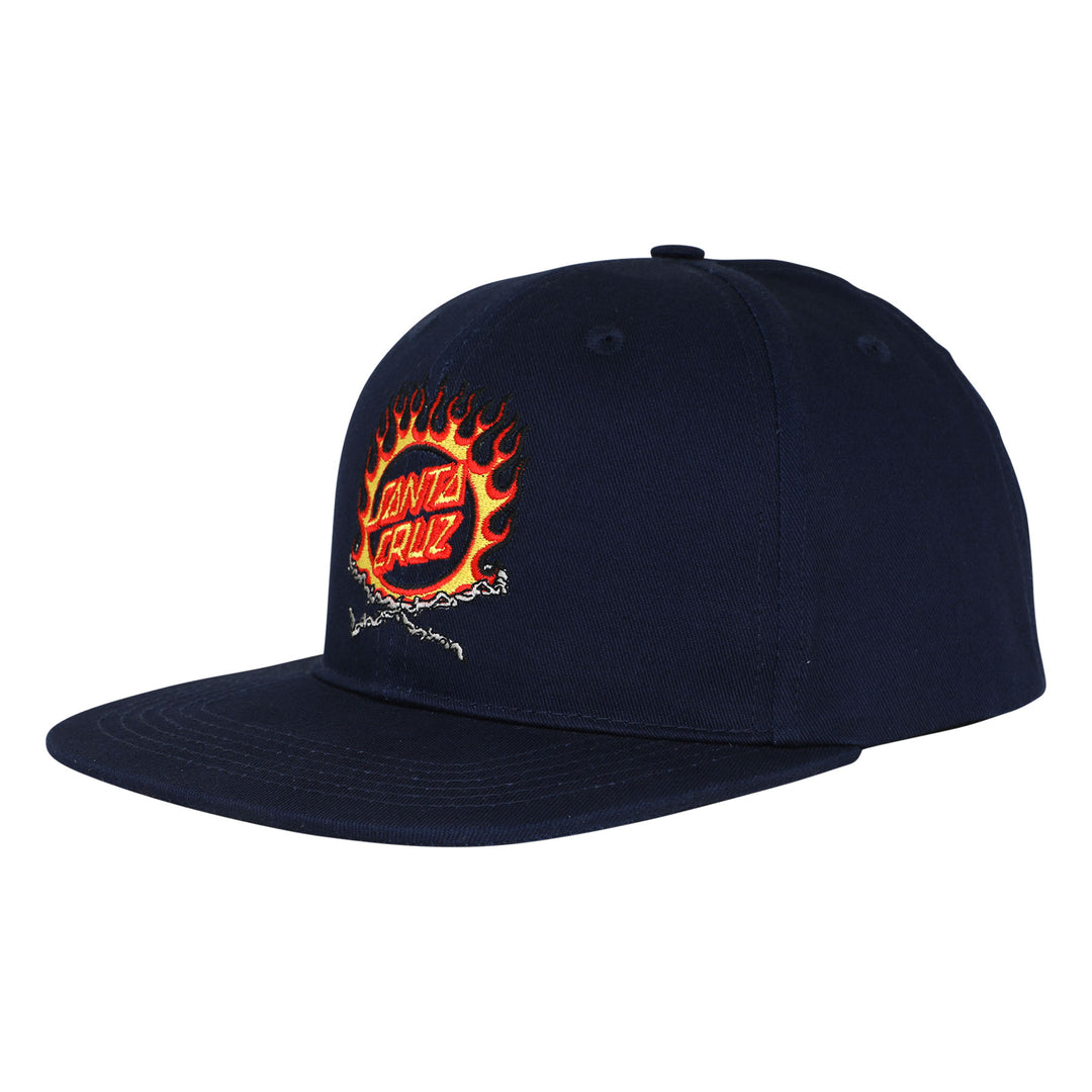 SANTA CRUZ Forging Dot Snapback Hat Navy