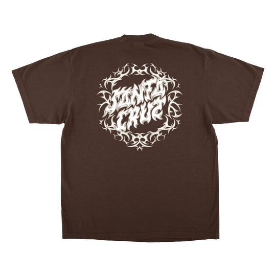 SANTA CRUZ Razor Dot Center Tee Mocha
