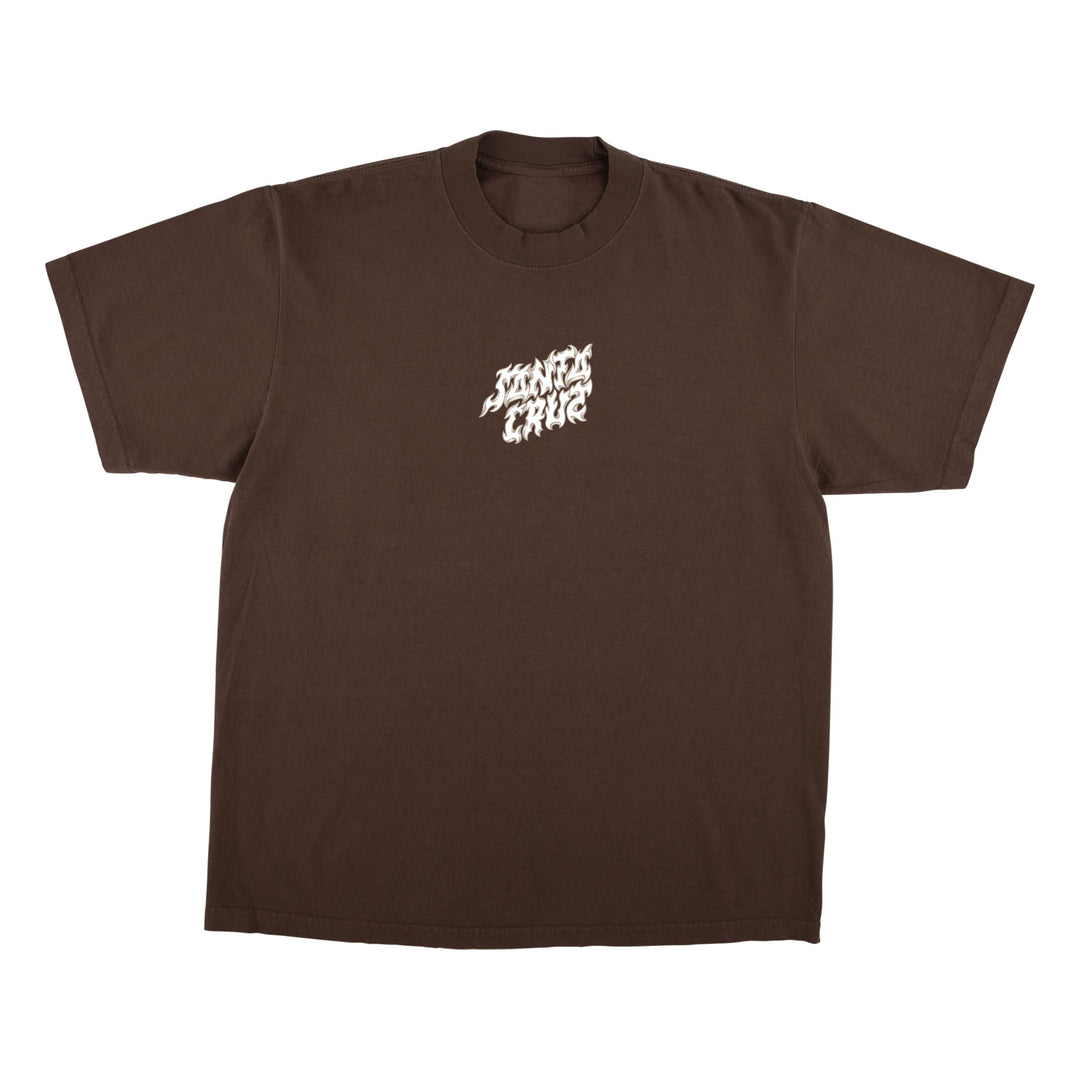 SANTA CRUZ Razor Dot Center Tee Mocha