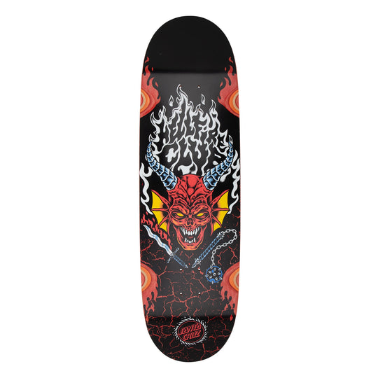 SANTA CRUZ Stranger Things Hellfire Club Flames Deck 9.0