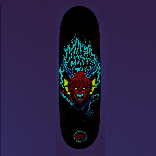 SANTA CRUZ Stranger Things Hellfire Club Flames Deck 9.0