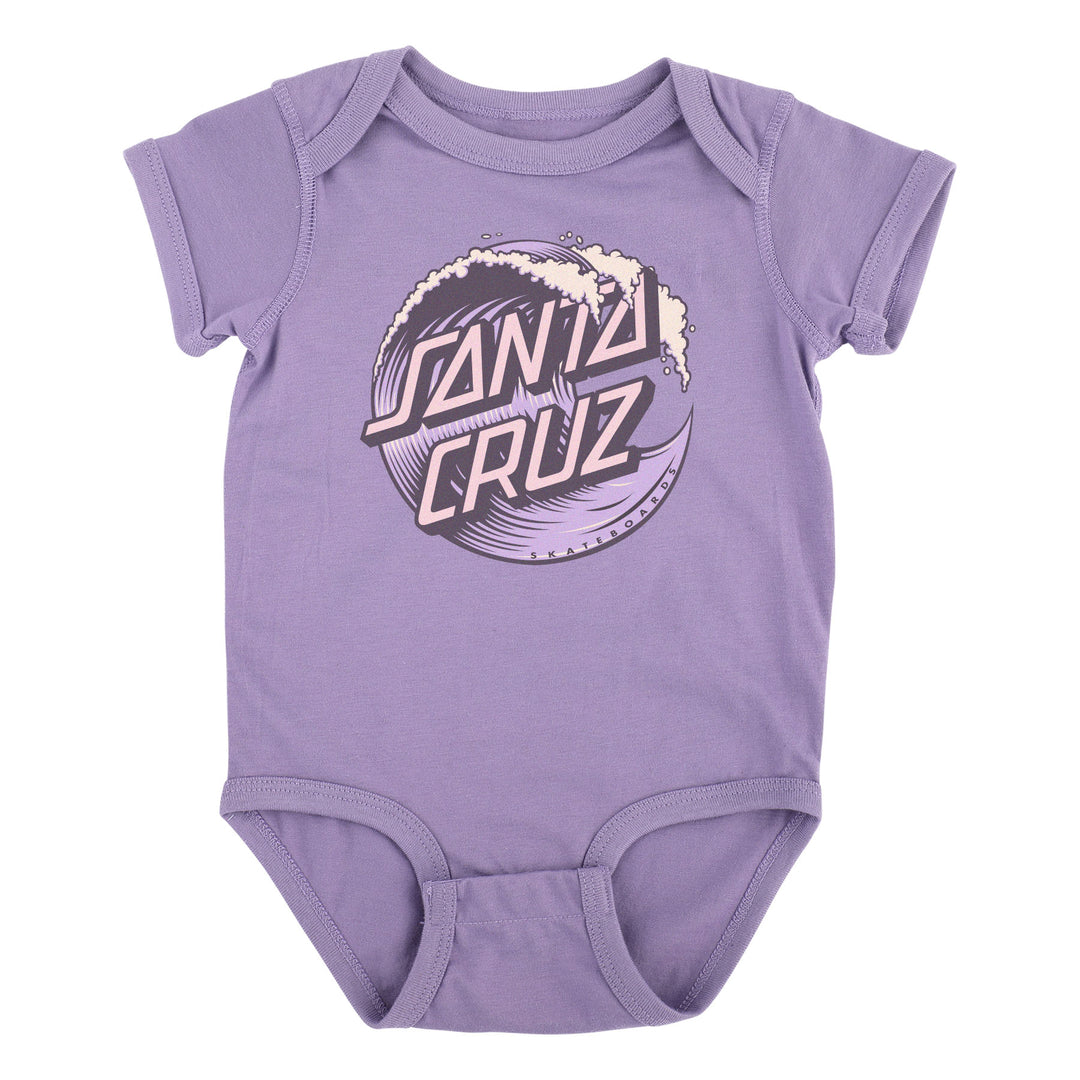 SANTA CRUZ Toddler Wave Dot Front One Piece Lavender