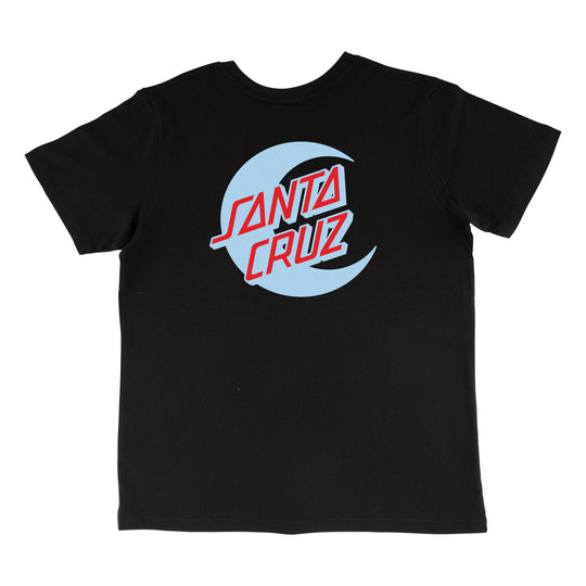 SANTA CRUZ Women's 2 Tone Moon Dot Tee Black