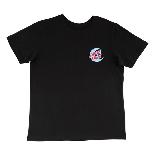 SANTA CRUZ Women's 2 Tone Moon Dot Tee Black