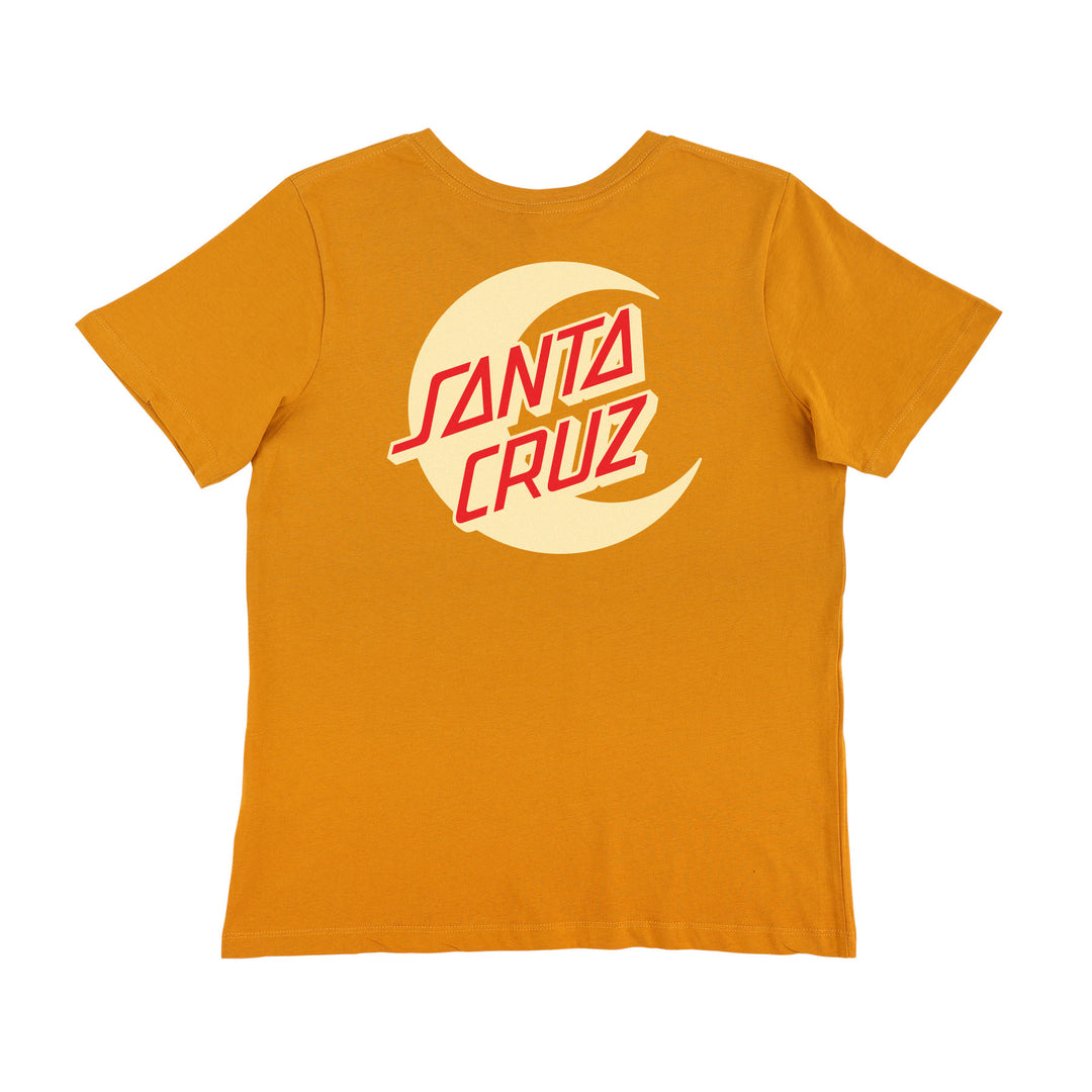 SANTA CRUZ Women's 2 Tone Moon Dot Tee Old Gold