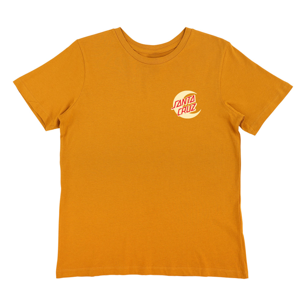 SANTA CRUZ Women's 2 Tone Moon Dot Tee Old Gold
