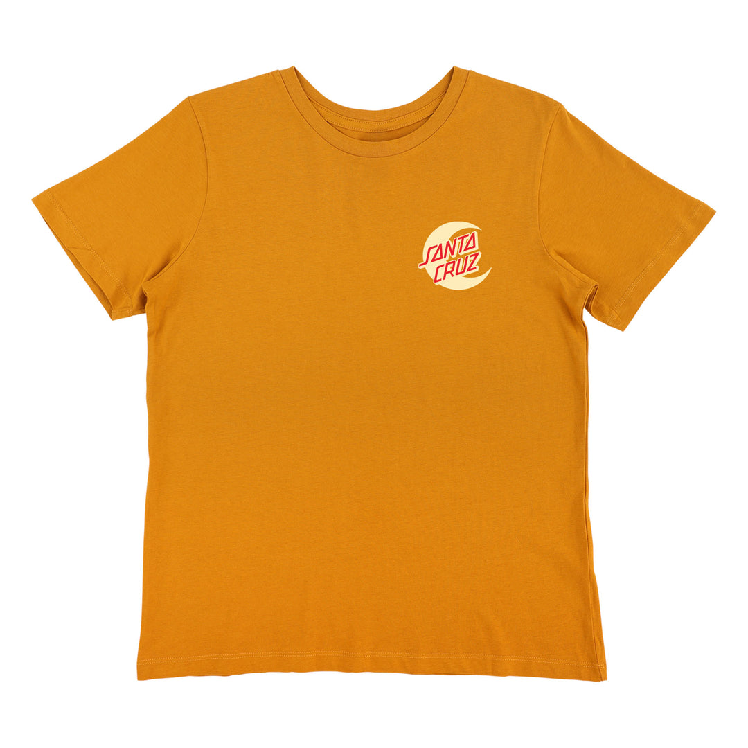 SANTA CRUZ Women's 2 Tone Moon Dot Tee Old Gold