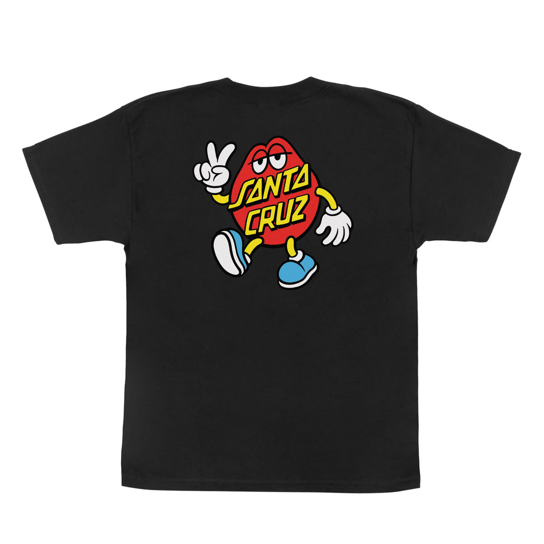 SANTA CRUZ Youth Dot Guy Tee Black