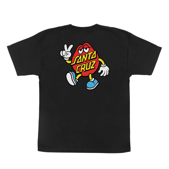 SANTA CRUZ Youth Dot Guy Tee Black