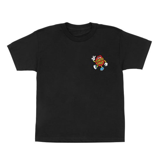 SANTA CRUZ Youth Dot Guy Tee Black