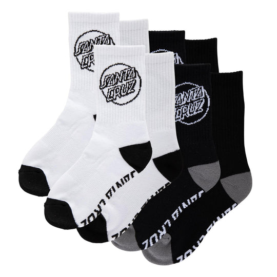 SANTA CRUZ Youth Opus Strip Crew Socks (4 Pack)
