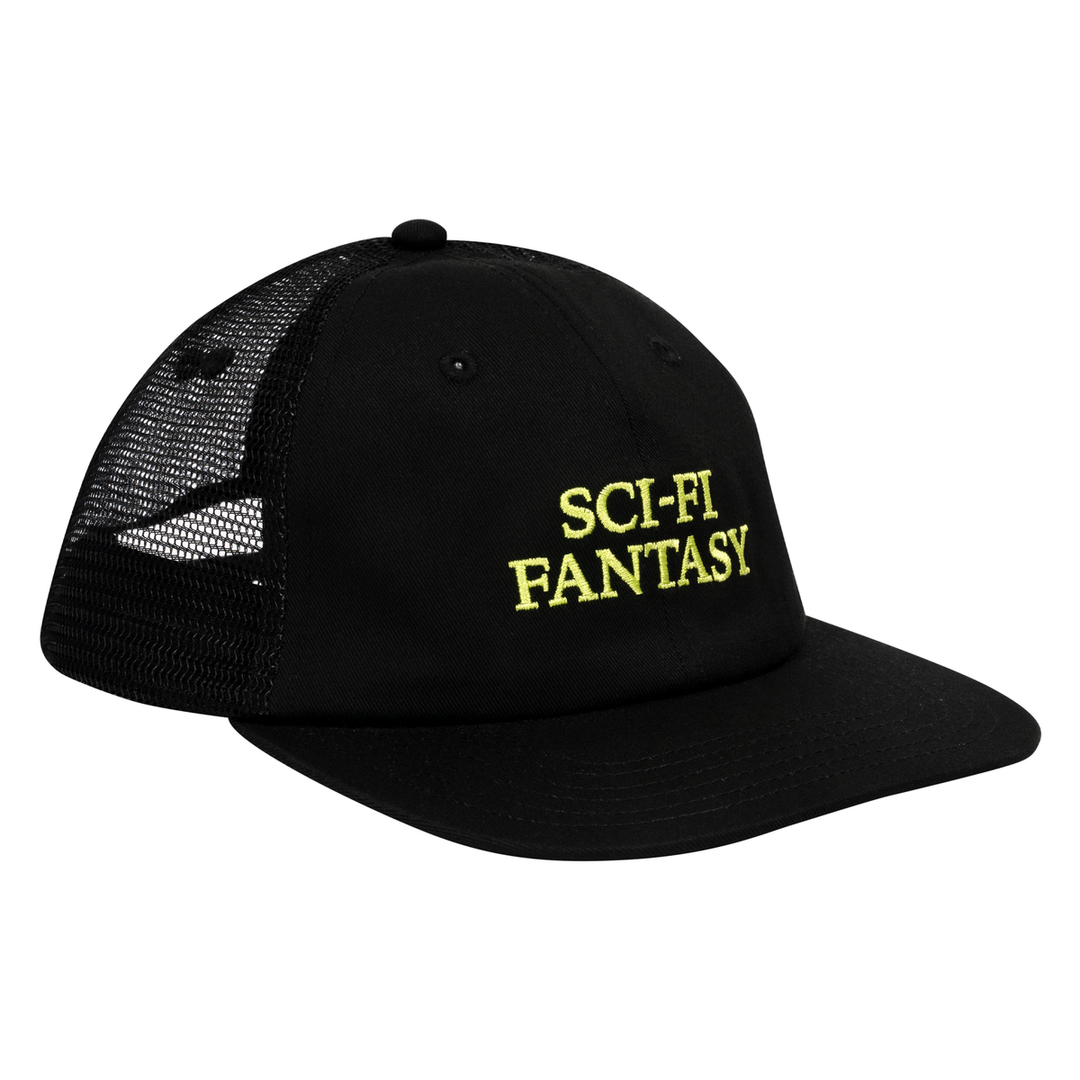 SCI-FI FANTASY Logo Mesh Trucker Hat Black
