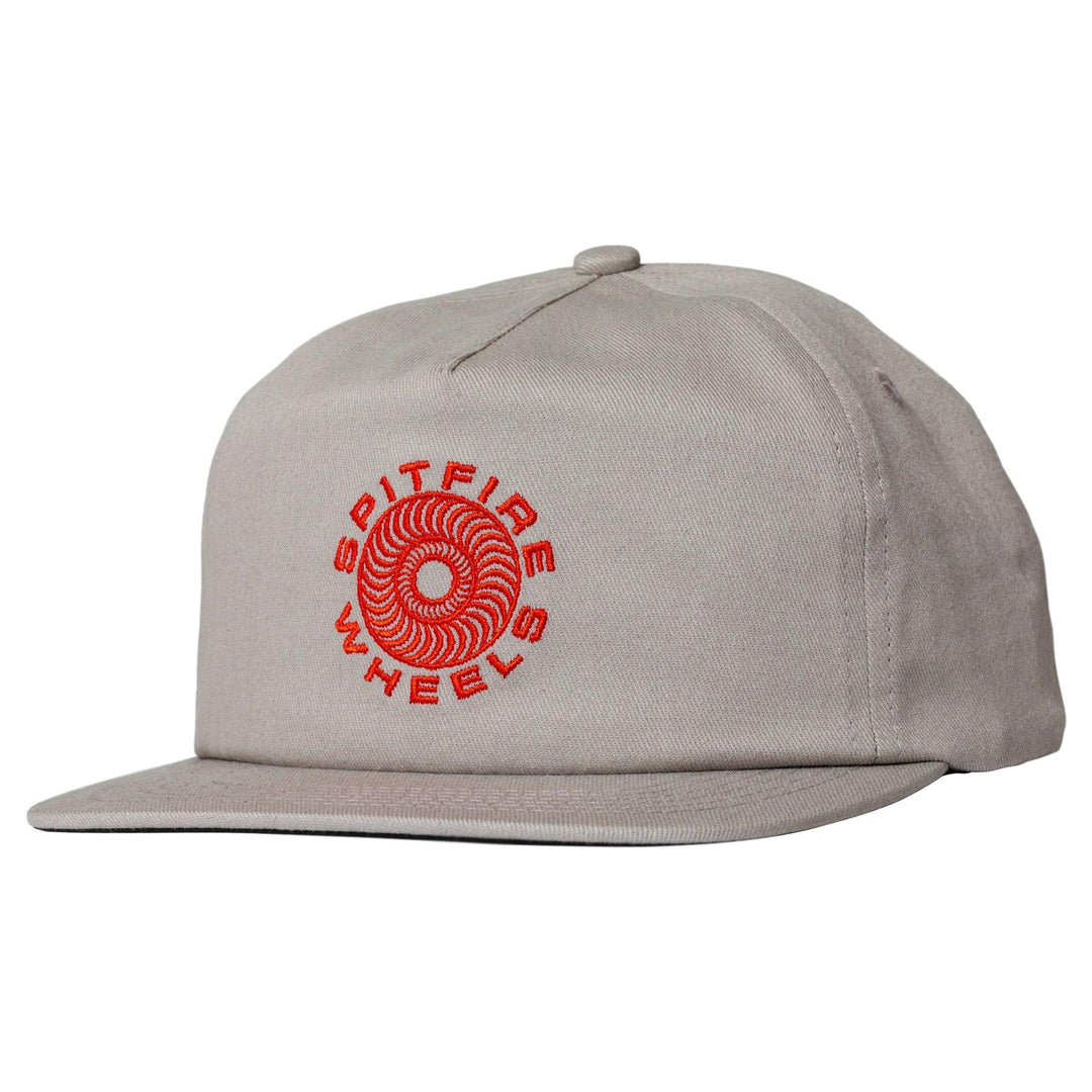 SPITFIRE Classic 87 Swirl Snapback Hat Silver/Red - Impact Skate