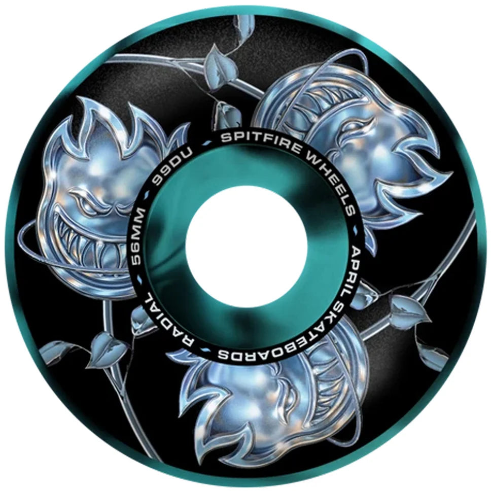 SPITFIRE April 56mm Bighead Rose Swirl Formula Four Skateboard Wheels