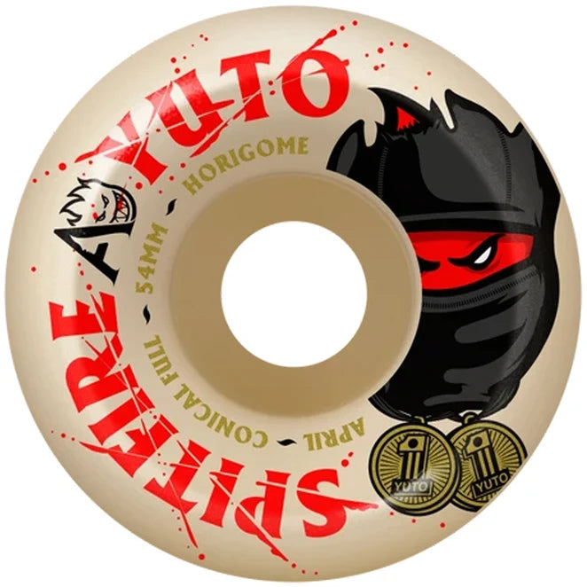 SPITFIRE April 54mm Yuto Conical Full Formula Four Skateboard Wheels