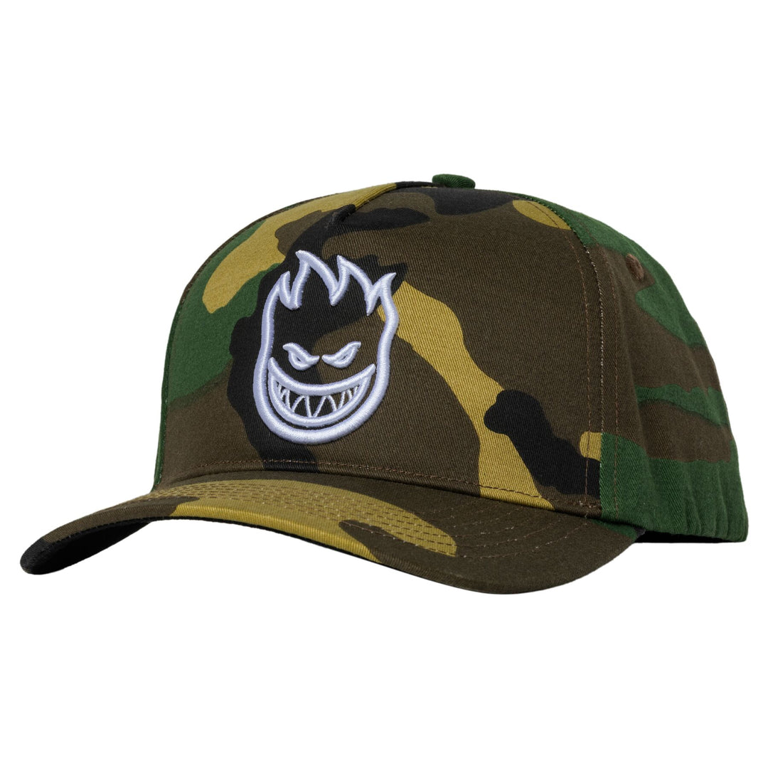 SPITFIRE Bighead Snapback Hat Woodland Camo/White