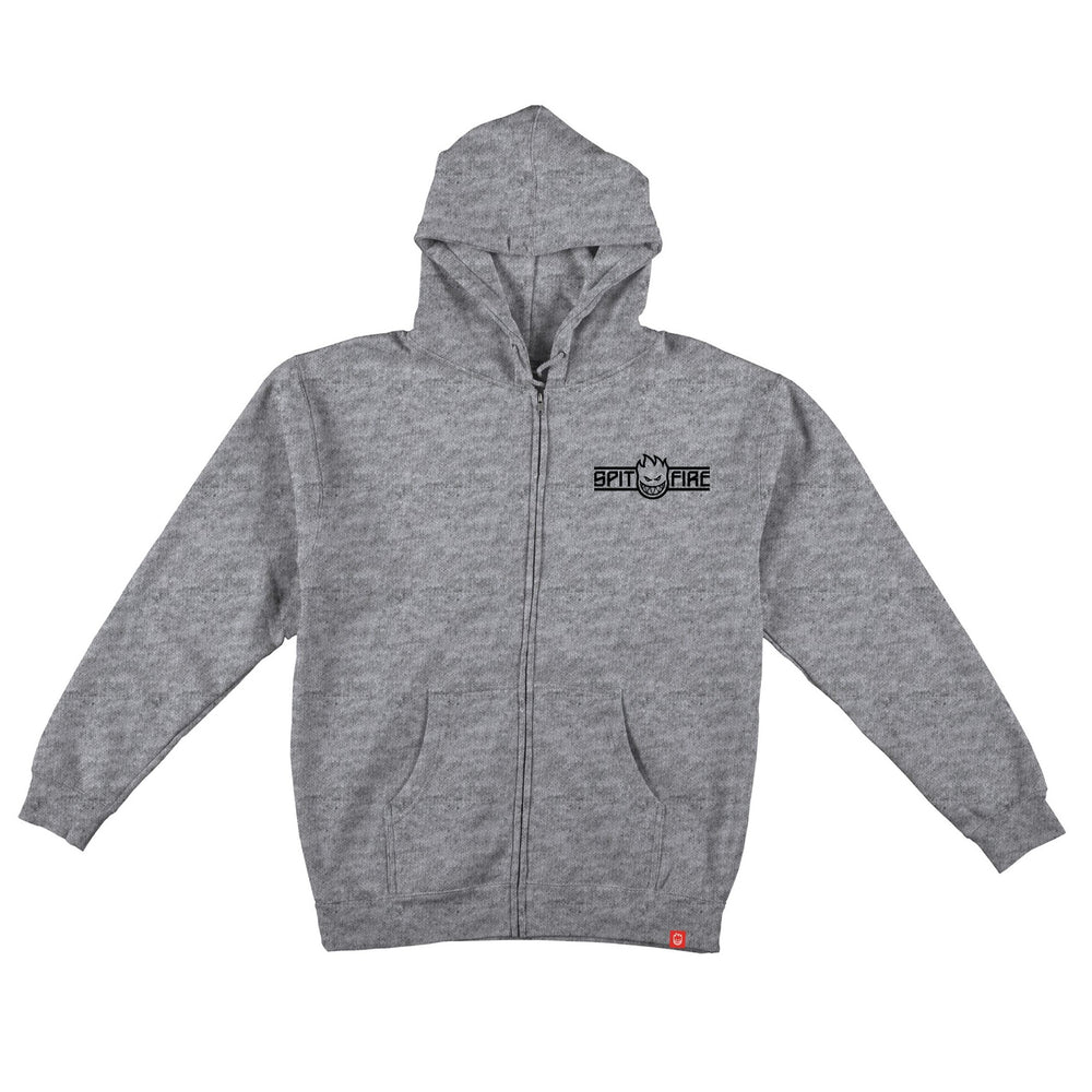 SPITFIRE LTB Arch II Zip Hoodie Heather Grey/Black