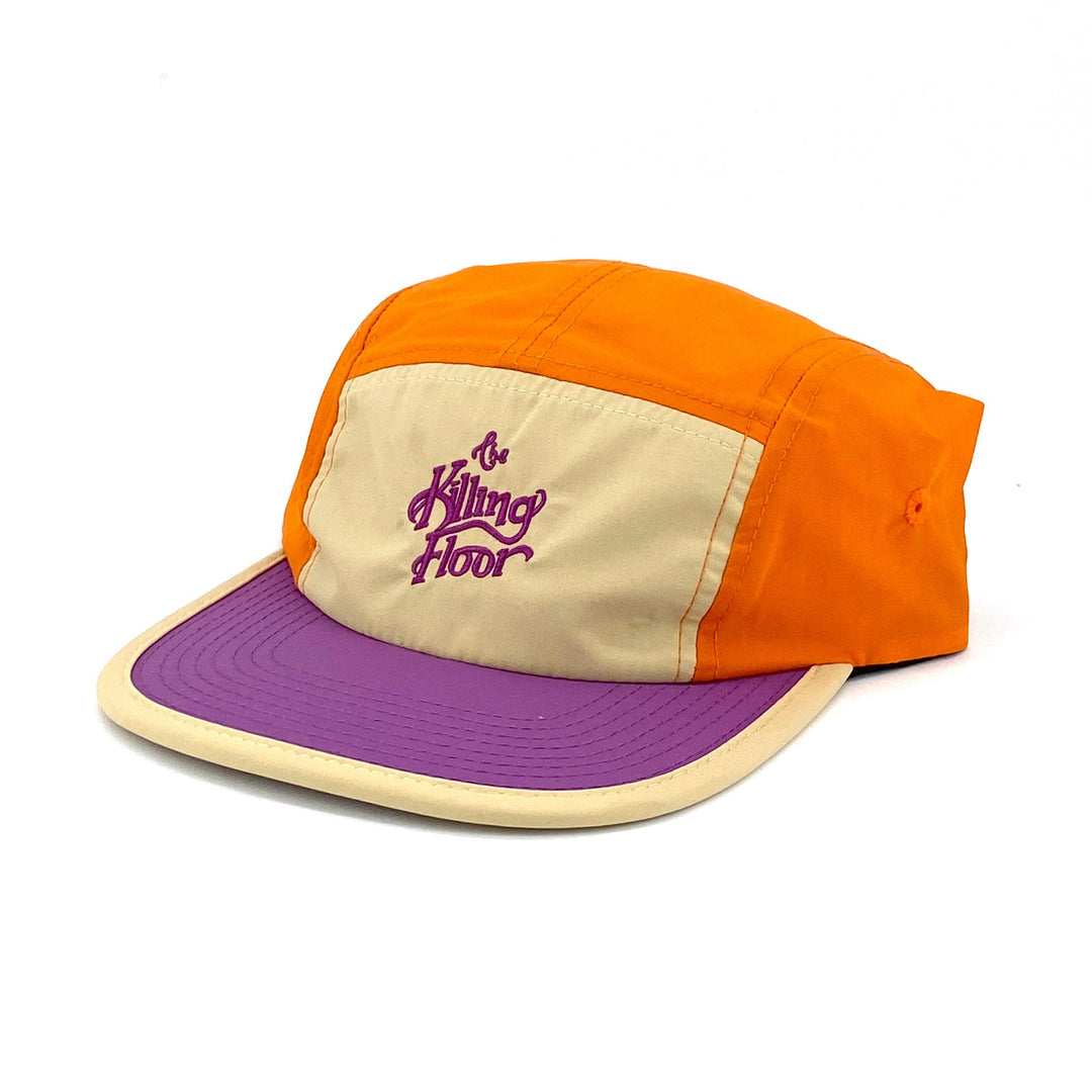 THE KILLING FLOOR Logo 5 Panel Camper Hat Orange/Khaki/Purple - Impact Skate
