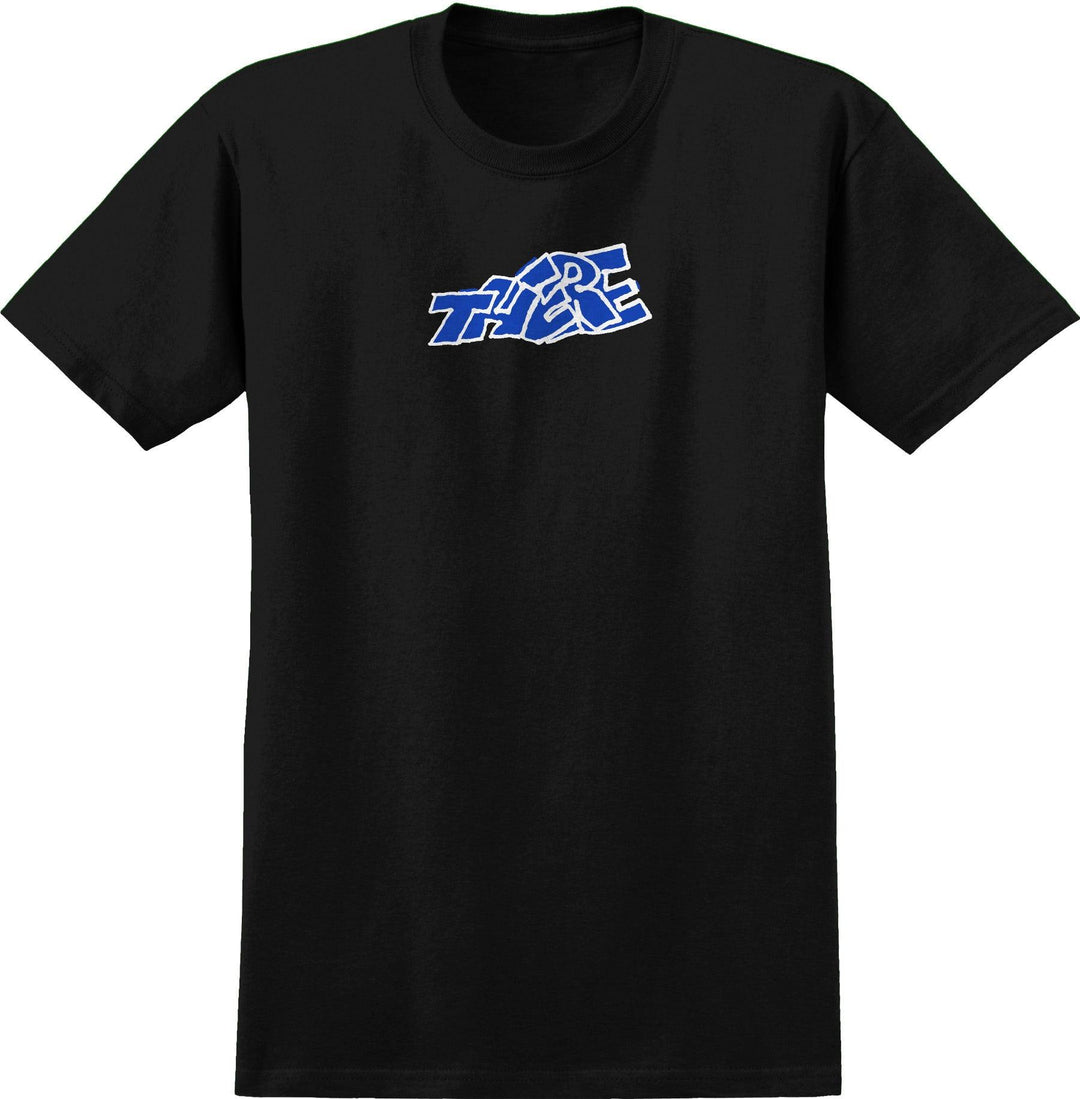 THERE Blocky Embroidered Tee Black/White/Blue - Impact Skate