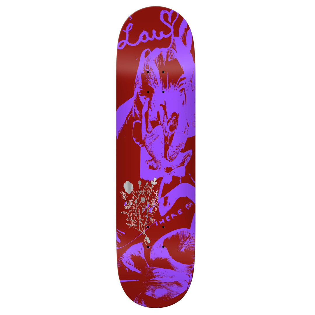 THERE Lau Willems Bloom Red Skateboard Deck 8.25