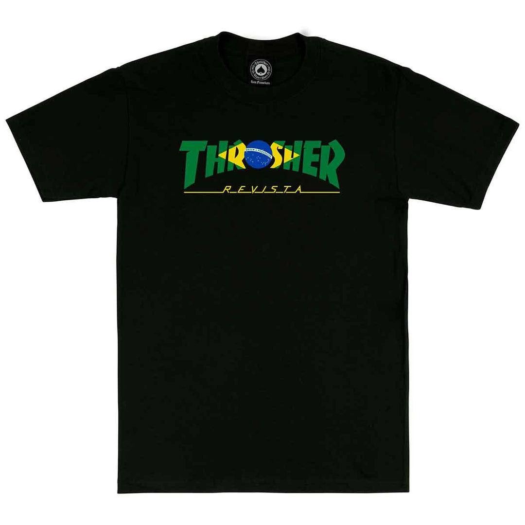 THRASHER Brazil Revista Tee Black - Impact Skate