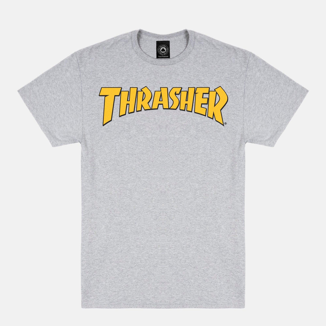 THRASHER Cover Logo Tee Ash Grey - Impact Skate
