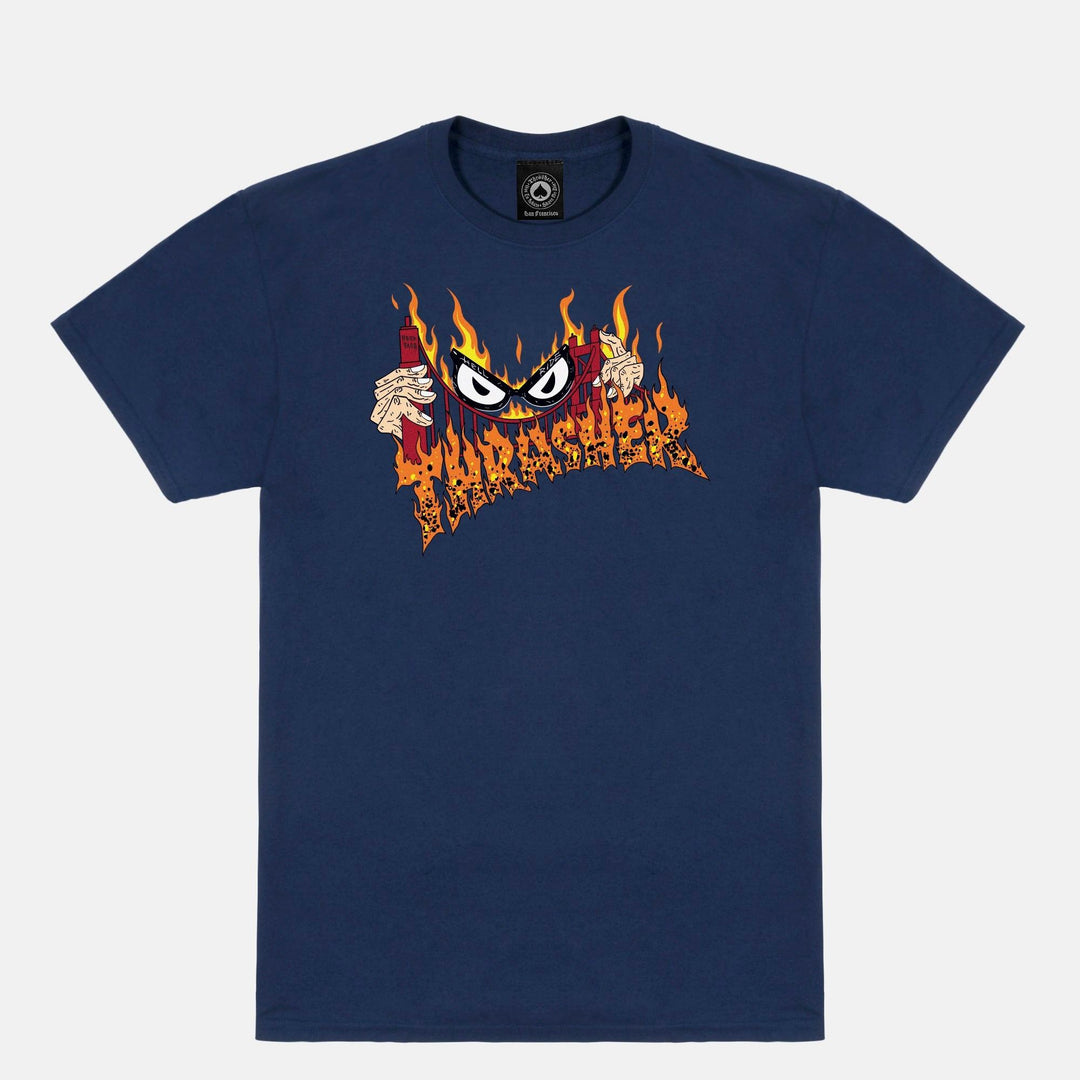 THRASHER Sucka Free Tee Navy - Impact Skate