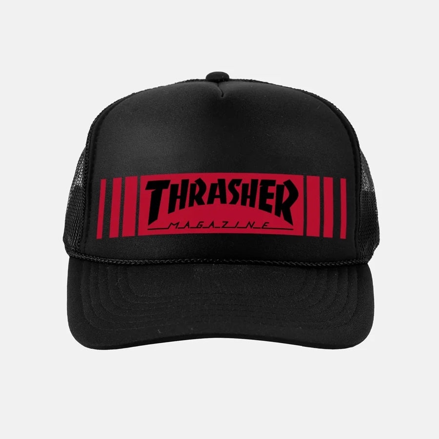 THRASHER Bar Trucker Hat Black