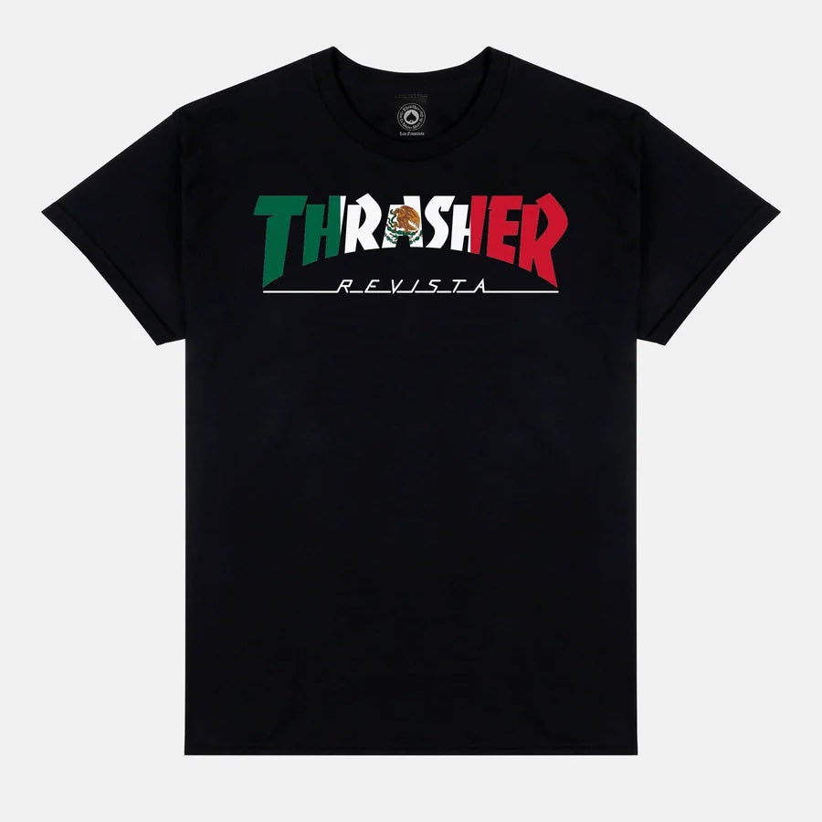 THRASHER Mexico Revista Tee Black