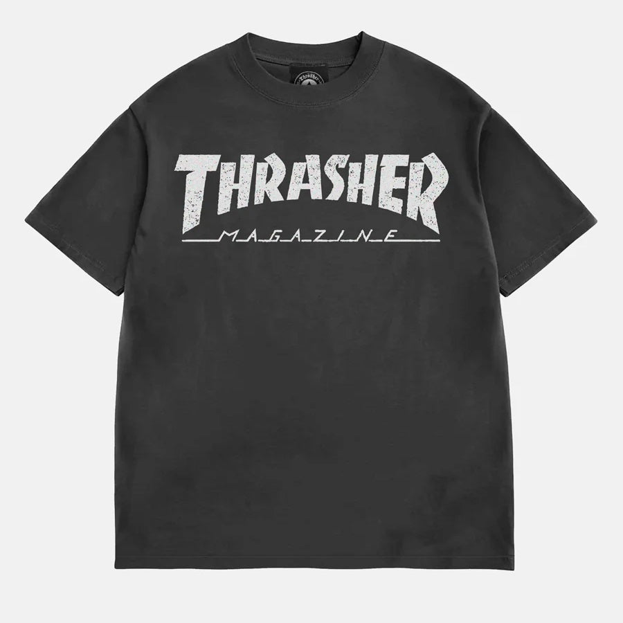 THRASHER Skate Mag Logo Vintage Tee Black