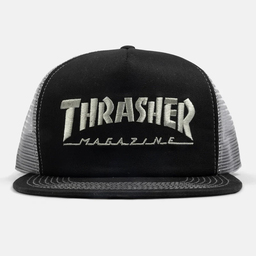THRASHER Mag Logo Trucker Hat Black/Grey