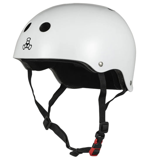 TRIPLE 8 Certified Sweatsaver Helmet White Glossy