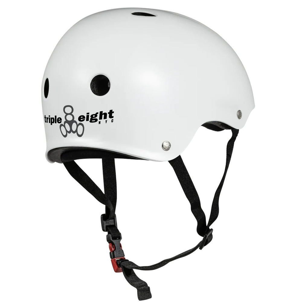 TRIPLE 8 Certified Sweatsaver Helmet White Glossy
