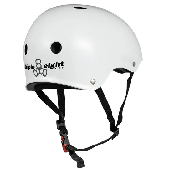 TRIPLE 8 Certified Sweatsaver Helmet White Glossy