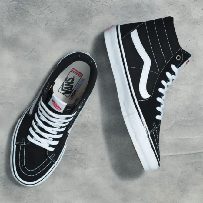 VANS Skate Sk8-Hi Black/White - Impact Skate