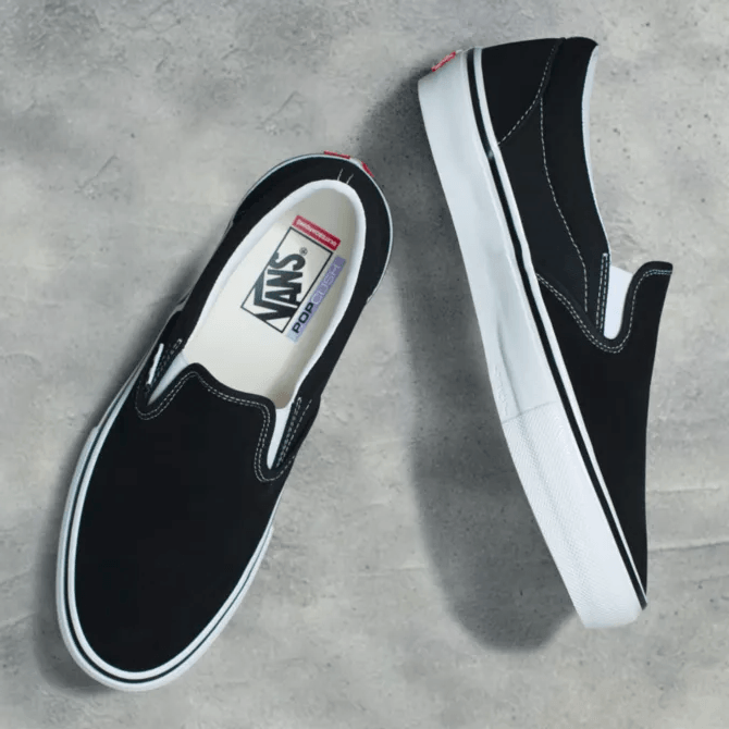 VANS Skate Slip On Black/White - Impact Skate