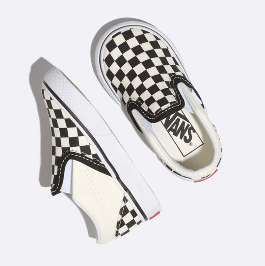 VANS Toddler Slip On Checkerboard Black/Off White/White - Impact Skate