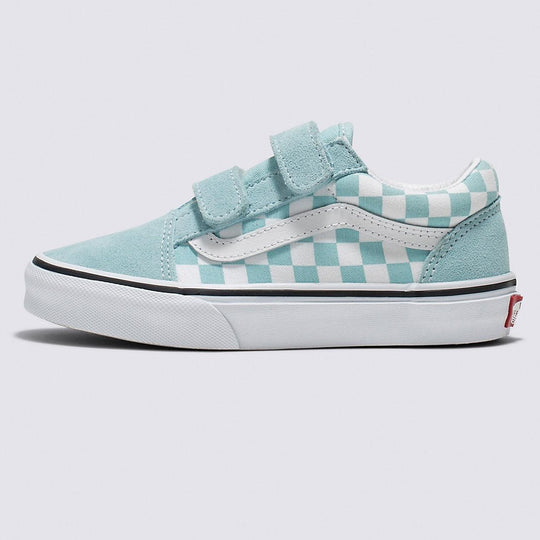 VANS Youth Old Skool V Color Theory Checkerboard Canal Blue - Impact Skate