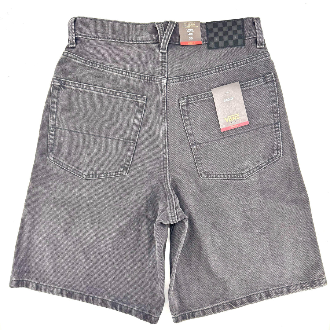 VANS Check-5 Baggy Denim Shorts Washed Black